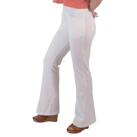 Organic Cotton Flare Saratoga Pants – Lightweight French Terry Comfort | Made in USA Spiritex | Sustainable Apparel  Women's Pants & Shorts