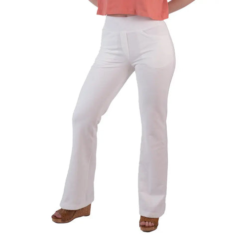 Organic Cotton Flare Saratoga Pants – Lightweight French Terry Comfort | Made in USA Spiritex | Sustainable Apparel  Women's Pants & Shorts