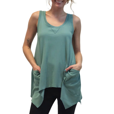 Organic Cotton Flowy Hippie Tank Top – Breathable Summer Tunic | Made in USA Spiritex | Sustainable Apparel  Women's Tees & Tanks