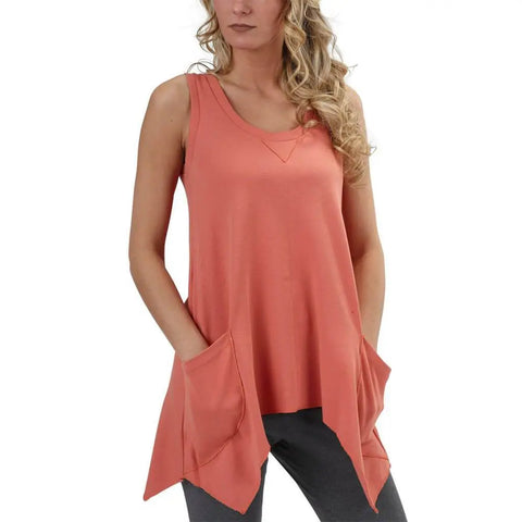 Organic Cotton Flowy Hippie Tank Top – Breathable Summer Tunic | Made in USA Spiritex | Sustainable Apparel  Women's Tees & Tanks