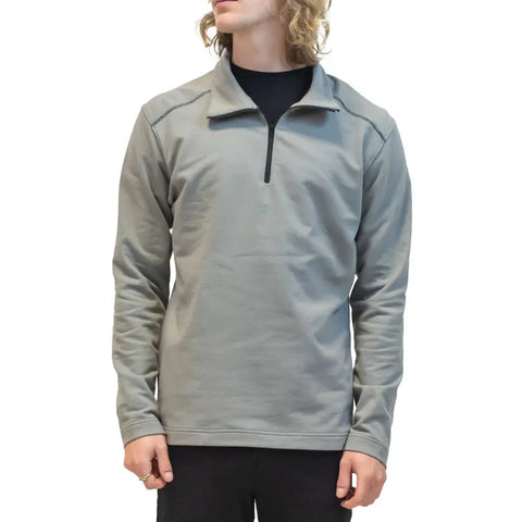 Organic Cotton Half Zip Pullover – Lightweight French Terry Sweatshirt | Made in USA Spiritex | Sustainable Apparel  Men's Sweatshirts & Hoodies