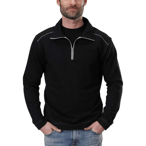 Organic Cotton Half Zip Pullover – Lightweight French Terry Sweatshirt | Made in USA Spiritex | Sustainable Apparel  Men's Sweatshirts & Hoodies