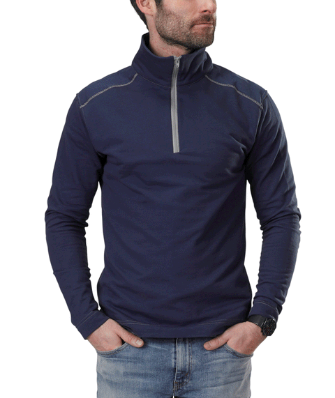 Organic Cotton Half Zip Pullover – Lightweight French Terry Sweatshirt | Made in USA Spiritex | Sustainable Apparel  Men's Sweatshirts & Hoodies