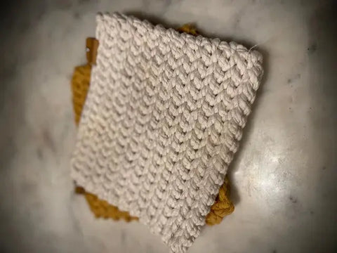 Organic Cotton Heat Resistant Trivet and Potholder Set – Handcrafted Kitchen Essential | Made in USA Suede Kloth 
