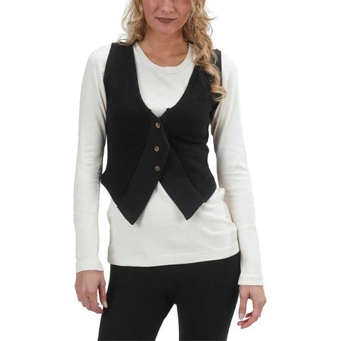 Organic Cotton Heavyweight French Terry Vest – Breathable Silhouette | Made in USA Spiritex | Sustainable Apparel  Women's Jackets & Vests