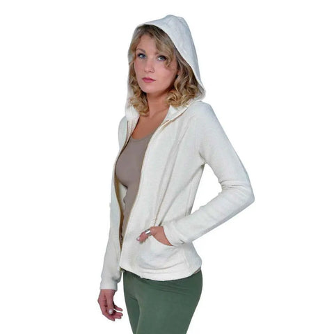 Organic Cotton Heavyweight Zip Hoodie – Mackenzie Eco-Friendly Jacket | Made in USA Spiritex | Sustainable Apparel  Women's Jackets & Vests