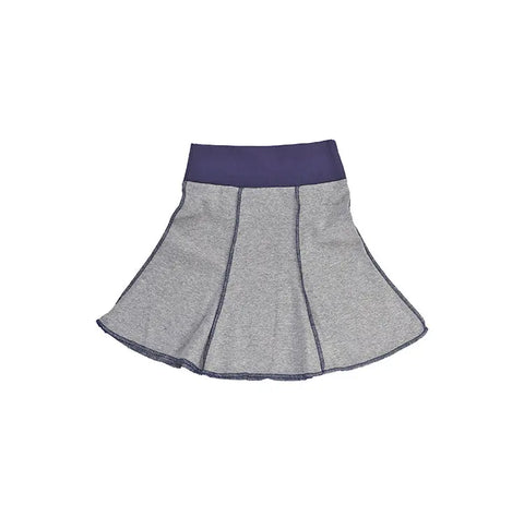 Organic Cotton Kids Flared Skirt – Short Seamed Design | Made in USA Spiritex | Sustainable Apparel  Children's Skirts