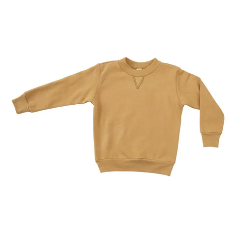 Organic Cotton Kids Fleece Pullover Sweatshirt – Lightweight V-Inset | Made in USA Spiritex | Sustainable Apparel  Children's Pullovers