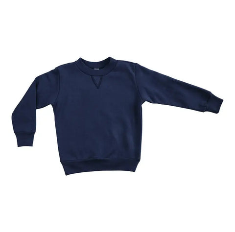 Organic Cotton Kids Fleece Pullover Sweatshirt – Lightweight V-Inset | Made in USA Spiritex | Sustainable Apparel  Children's Pullovers