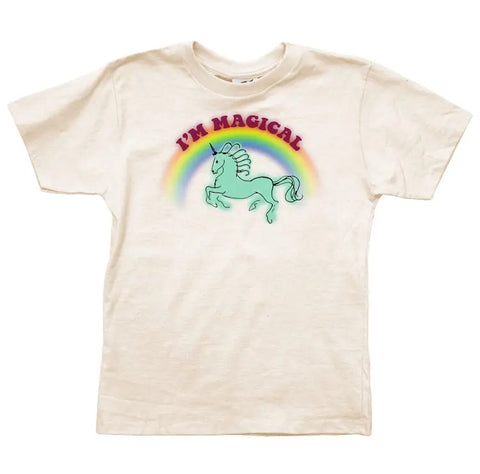 Organic Cotton Kids Magical Unicorn Graphic Tee – Soft Breathable Shirt | Made in USA Spiritex | Sustainable Apparel  Graphic Youth Tees