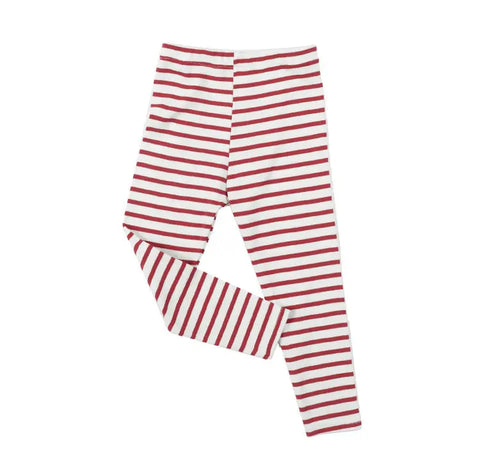 Organic Cotton Kids Sailor Stripe Leggings – Soft Baby Rib Knit | Made in USA Spiritex | Sustainable Apparel  Children's Pants