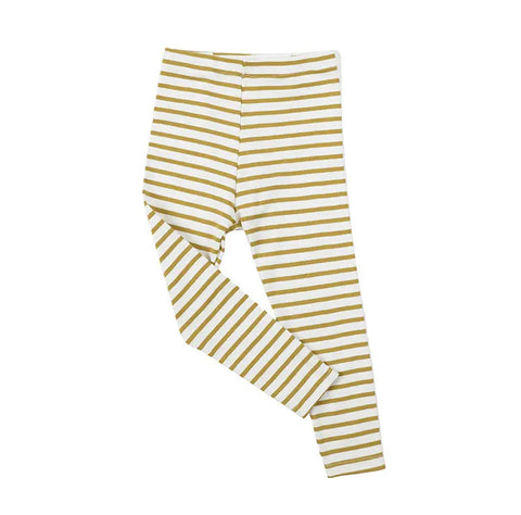 Organic Cotton Kids Sailor Stripe Leggings – Soft Baby Rib Knit | Made in USA Spiritex | Sustainable Apparel  Children's Pants