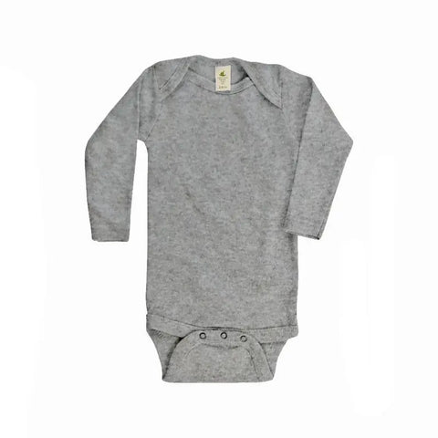 Organic Cotton Long Sleeve Baby Bodysuit – Soft Rib Fabric | Made in USA Spiritex | Sustainable Apparel  Long Sleeve Snappie