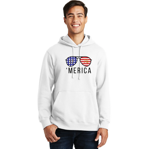 Organic Cotton Merica 1776 Patriotic Hoodie – Unisex Sweatshirt | Made in USA Suede Kloth 