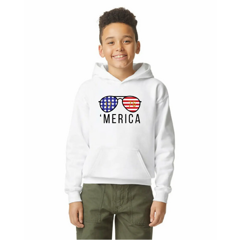 Organic Cotton Merica 1776 Patriotic Hoodie – Unisex Sweatshirt | Made in USA Suede Kloth 