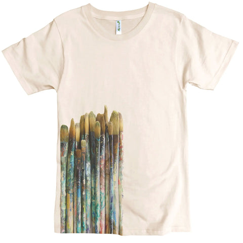 Organic Cotton Paintbrush Graphic Tee For Men – Artistic Crewneck Shirt | Made in USA Spiritex | Sustainable Apparel  Men's Graphic Tees