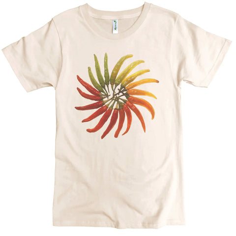 Organic Cotton Pepper Spiral Graphic Tee – Mediumweight Crewneck | Made in USA Spiritex | Sustainable Apparel  Men's Graphic Tees