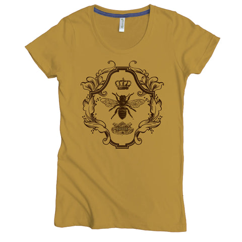 Organic Cotton Queen Bee Graphic Tee – Fitted Women's Shirt | Made in USA Spiritex | Sustainable Apparel  Women's Graphic Tees
