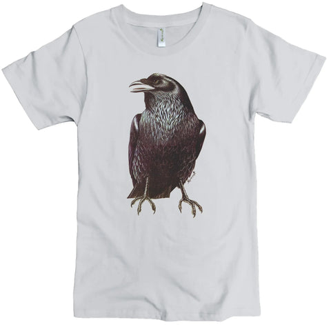 Organic Cotton Raven Crewneck T-Shirt – Eco-Friendly Graphic Tee | Made in USA Spiritex | Sustainable Apparel  Men's Graphic Tees