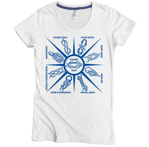 Organic Cotton Sailor Knot Graphic Tee – Women's Fitted Shirt | Made in USA Spiritex | Sustainable Apparel  Women's Graphic Tees