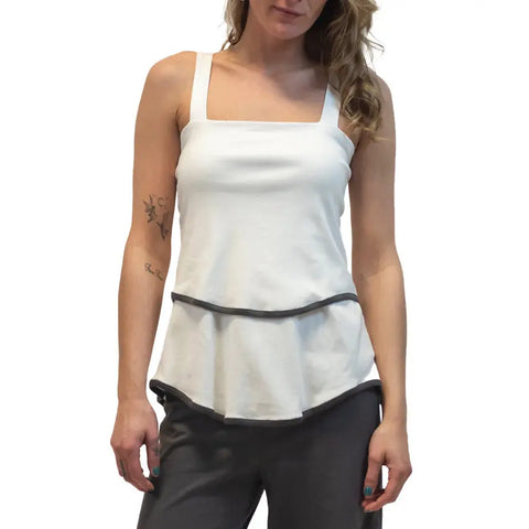 Organic Cotton Tiered Cami Top – Spiritex Baby Rib Fabric | Made in USA Spiritex | Sustainable Apparel  Women's Tops