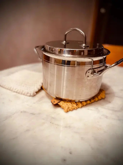 Organic Cotton Trivet & Potholder Suede Kloth