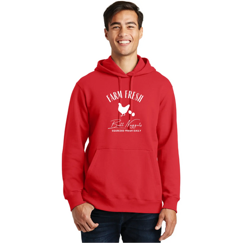 Organic Cotton Unisex Hoodie – Farm Fresh Graphic Pullover | Made in USA Suede Kloth 