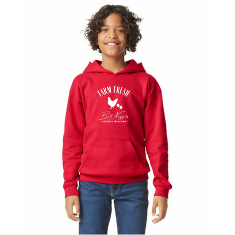 Organic Cotton Unisex Hoodie – Farm Fresh Graphic Pullover | Made in USA Suede Kloth 