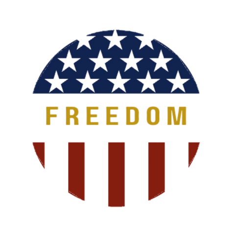 Organic Cotton Unisex Hoodie – Patriotic Simple Freedom Design | Made in USA Suede Kloth 
