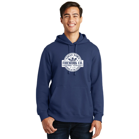 Organic Cotton Unisex Hoodie – Uncle Sam's Fireworks Print | Made in USA Suede Kloth 