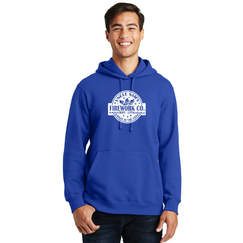 Organic Cotton Unisex Hoodie – Uncle Sam's Fireworks Print | Made in USA Suede Kloth 