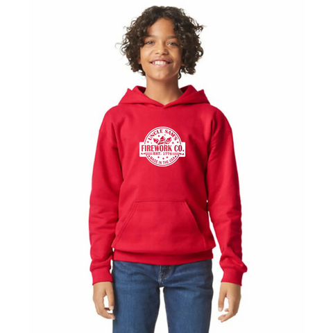 Organic Cotton Unisex Hoodie – Uncle Sam's Fireworks Print | Made in USA Suede Kloth 