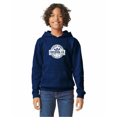 Organic Cotton Unisex Hoodie – Uncle Sam's Fireworks Print | Made in USA Suede Kloth 