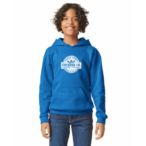 Organic Cotton Unisex Hoodie – Uncle Sam's Fireworks Print | Made in USA Suede Kloth 