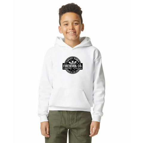Organic Cotton Unisex Hoodie – Uncle Sam's Fireworks Print | Made in USA Suede Kloth 
