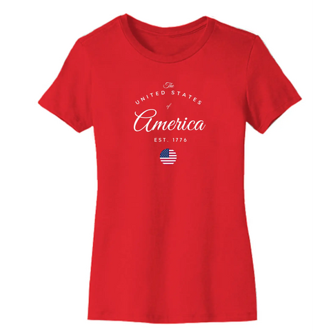 Organic Cotton Unisex USA Patriotic T-Shirt – Comfortable Fit | Made in USA Suede Kloth 