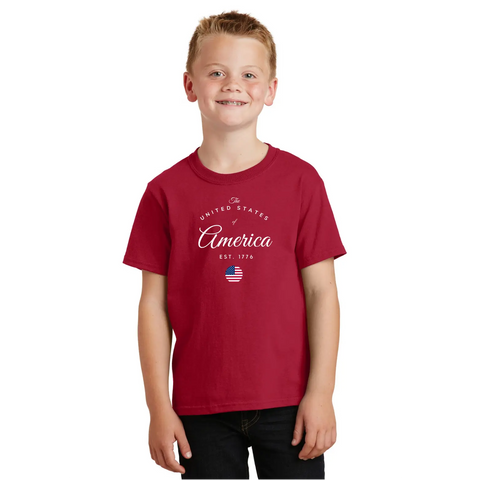 Organic Cotton Unisex USA Patriotic T-Shirt – Comfortable Fit | Made in USA Suede Kloth 