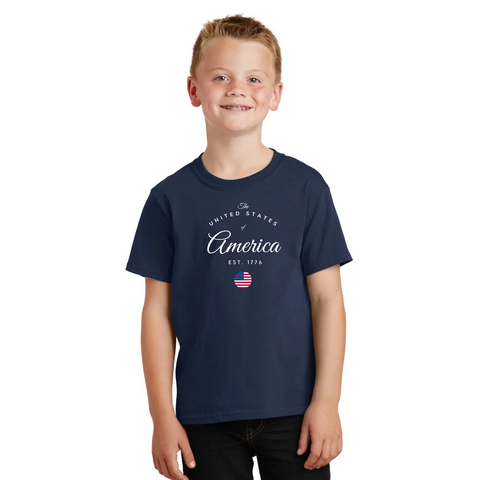 Organic Cotton Unisex USA Patriotic T-Shirt – Comfortable Fit | Made in USA Suede Kloth 