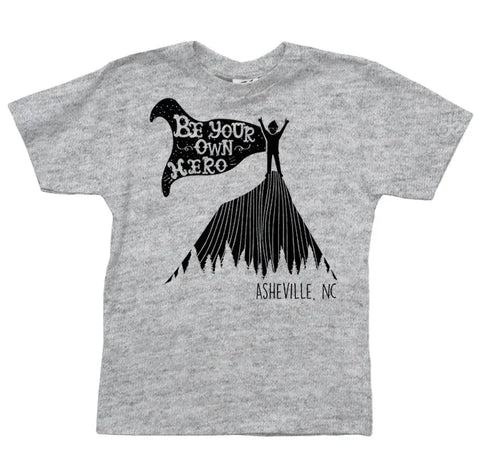 Organic Cotton Youth Graphic Tee – Be Your Own Hero Design | Made in USA Spiritex | Sustainable Apparel  Graphic Youth Tees