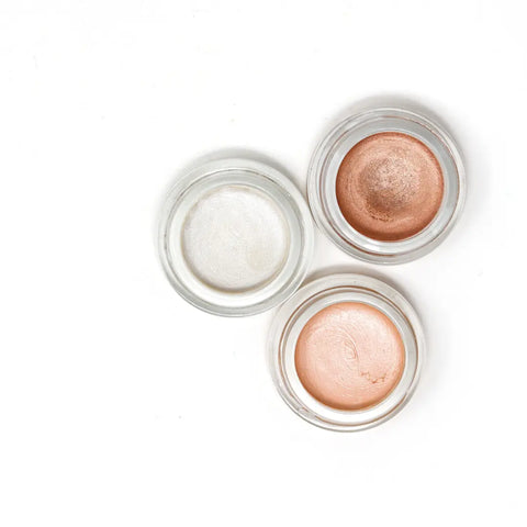 Organic Cream Highlighter Trio 3 Shades – Vegan Luminizer Face Makeup | Handmade in USA Taylor Made Organics  luminizer