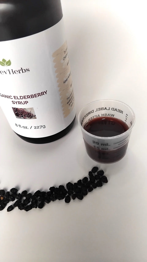 Organic Elderberry Syrup 8 Oz – Immune Support Blend | Handcrafted in USA Forev'Herbs  Syrup