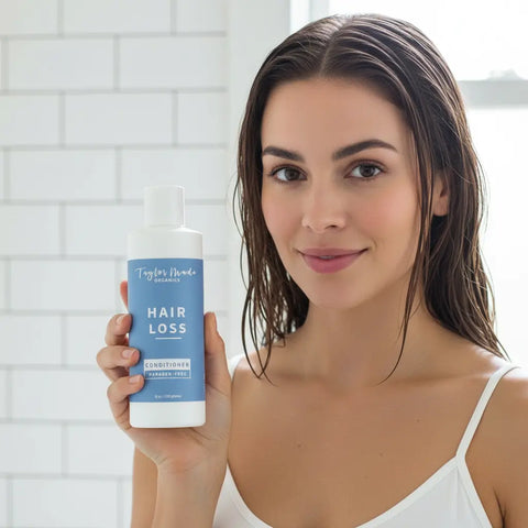 Organic Hair Loss Conditioner 8 oz – Nourishing Silk Protein Blend for Thinning Hair | Made in USA Taylor Made Organics  hair care