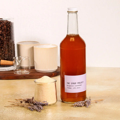 Organic Lavender Coffee Syrup 750mL – Natural Floral Flavoring for Coffee and Drinks | Made in USA The Syrup Project 