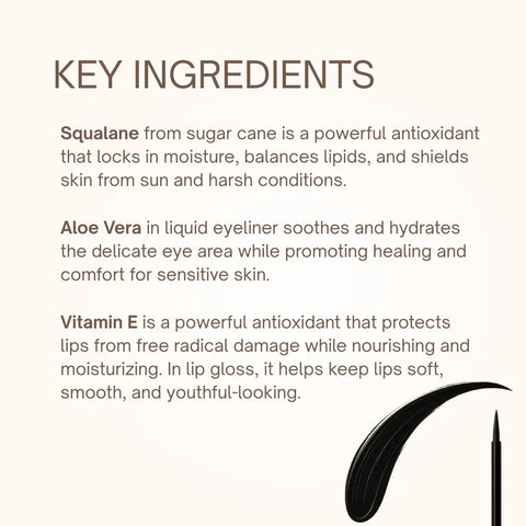 Organic Liquid Black Eyeliner 0.21 fl oz – Vegan Eye Makeup with Aloe Vera & Vitamin E | Made in USA Taylor Made Organics  eyeliner