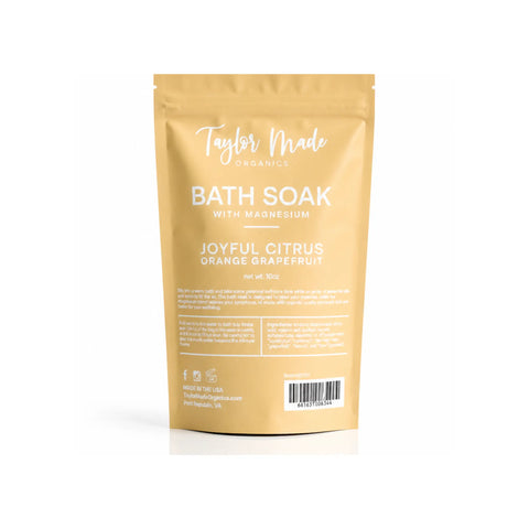 Organic Magnesium Bath Soak 10 oz – Relaxing Aromatherapy Blend with Essential Oils | Made in USA Taylor Made Organics  bath additive