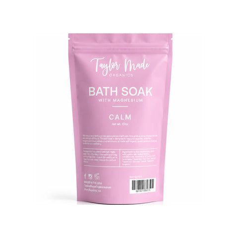 Organic Magnesium Bath Soak 10 oz – Relaxing Aromatherapy Blend with Essential Oils | Made in USA Taylor Made Organics  bath additive