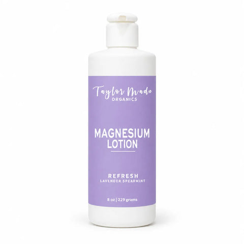 Organic Magnesium Lotion – Lavender Spearmint Scent – Hydrating Moisturizer | Made in USA Taylor Made Organics  Lotion & Moisturizer
