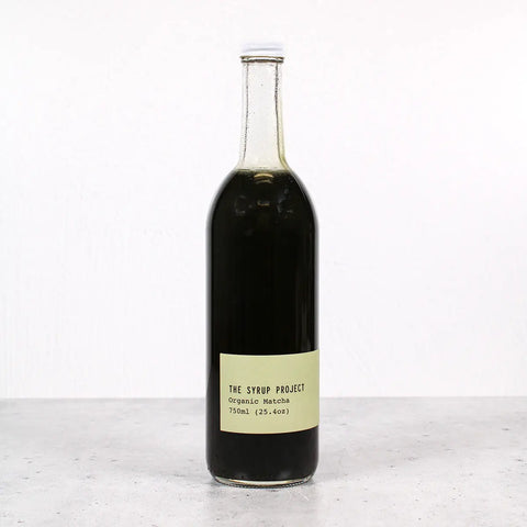 Organic Matcha Syrup 750mL – Natural Cane Sugar Sweetened Coffee Syrup | Made in USA The Syrup Project 