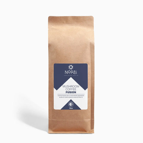 Organic Mushroom Coffee Blend – Lion’s Mane and Chaga Extracts 16oz | Made in USA Norri Nutrition  Food & Beverages