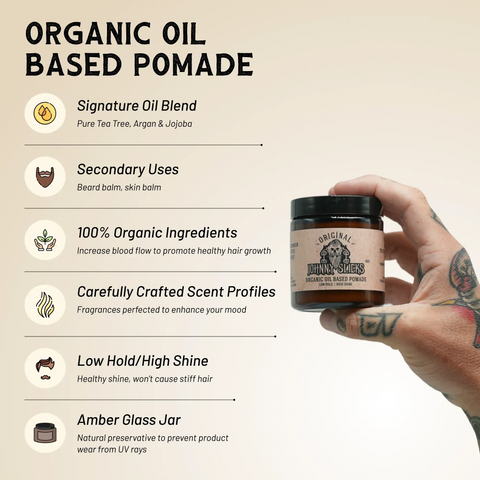 Organic Oil Based Pomade Johnny Slicks  Pomade